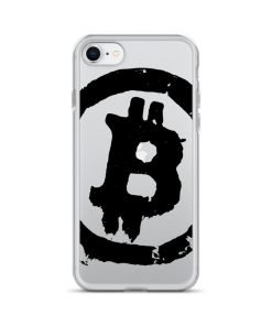 Grunge Bitcoin Clear Case for iPhone® - Black - Image 47