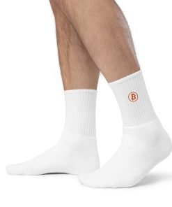 Bitcoin Embroidered Socks
