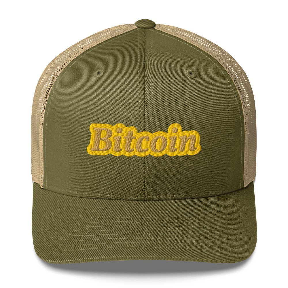 BITCOIN RETRO - Trucker Cap Green - bitcoin-wear.com BITCOIN RETRO - Trucker Cap Green